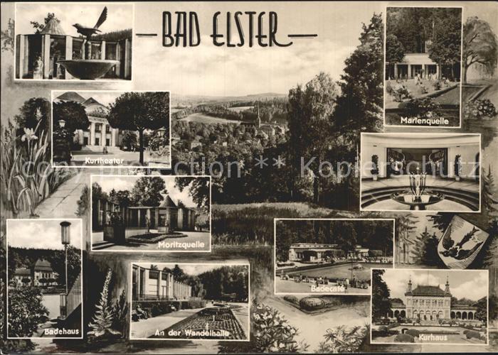 Bad Elster Kurort Elsterbrunnen Kurtheater Quelle Badehaus Wandelhalle Kurhaus C