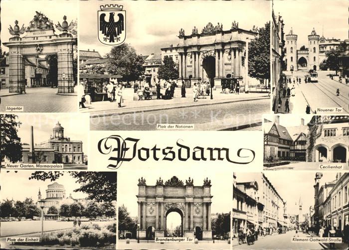 Potsdam Jaegertor Platz der Nationen Nauener Tor Cecilienhof Klement Gottwald St