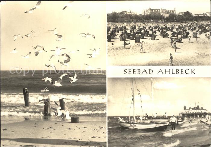 Ahlbeck Ostseebad Strand Moewen Seebruecke Boote