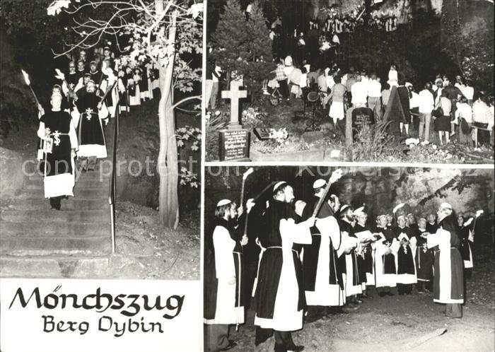 Oybin Sachsen Historischer Moenchszug Berg Oybin Handabzug