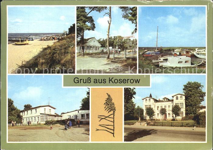 Koserow Ostseebad Usedom Strand Campingplatz Hafen Achterwasser FDGB Erholungshe