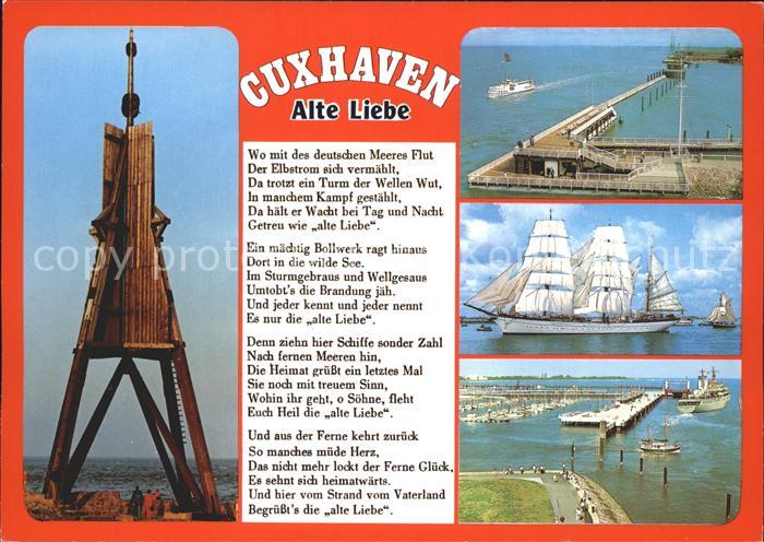 Cuxhaven Nordseebad Alte Liebe Gedicht Mole Hafen Segelschiff