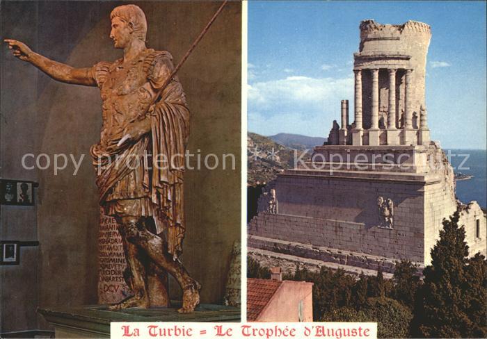 La Turbie Le Trophee d Auguste Vestige Romain Statue Roemische Ruine