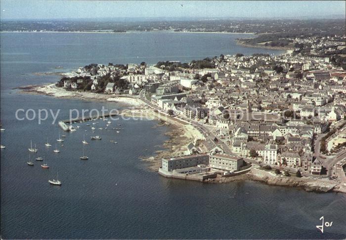 Concarneau Finistere Le Port et la Croix vue aerienne Collec