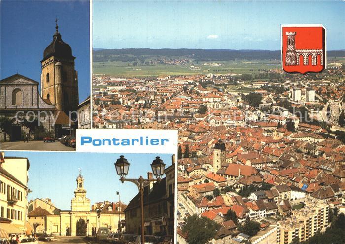 Pontarlier Doubs Kirche Porte Saint Pierre Fliegeraufnahme