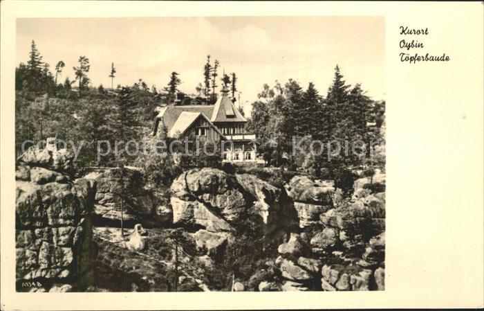 Oybin Sachsen Toepferbaude Felsen Zittauer Gebirge