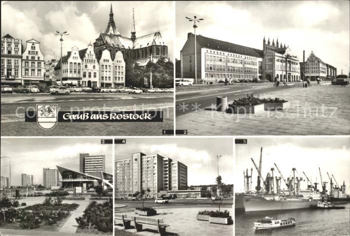 ROSTOCK  CITY Ernst Thaelmann Platz Rathaus Suedstadt Hochhaus Voegenteichplatz