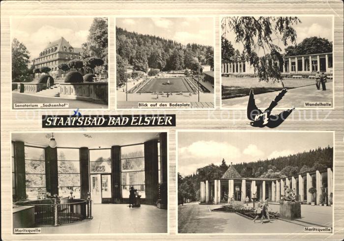 Bad Elster Sanatorium Sachsenhof Badeplatz Wandelhalle Moritzquelle
