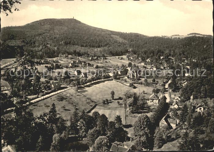 Oybin Sachsen Panorama mit Hochwald und Hain Zittauer Gebirge