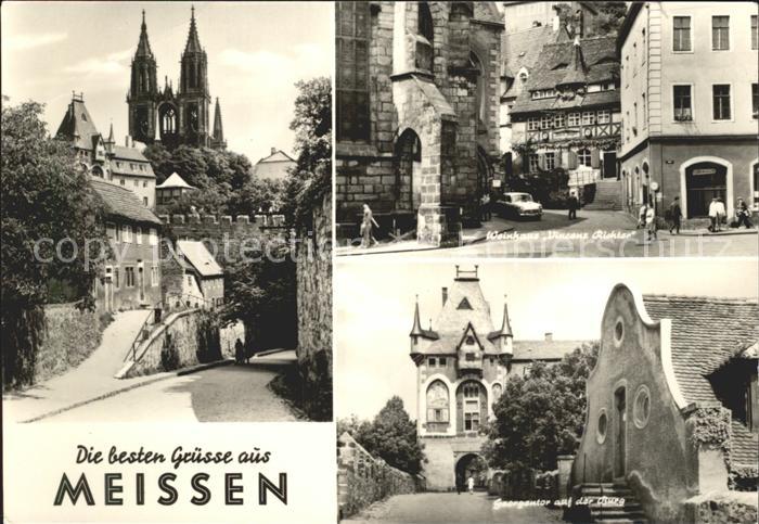 Meissen Elbe Sachsen Dom Weinhaus Georgentor Burg