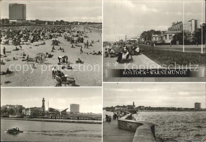 Warnemuende Ostseebad Strand Hotel Neptun Kurhaus Hafeneinfahrt Mole