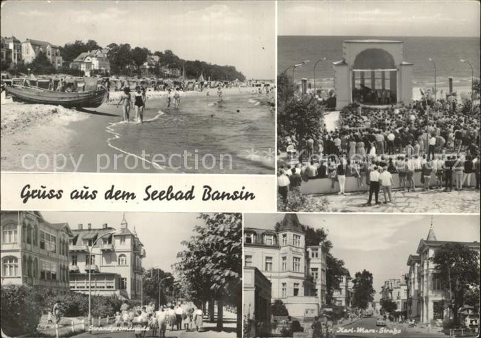 Bansin Ostseebad Strand Konzertpavillon Strandpromenade Karl Marx Strasse