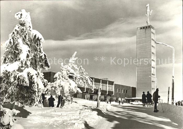 Fichtelberg Oberwiesenthal Fichtelberghaus Gaststaette Aussichtsturm Wintersport
