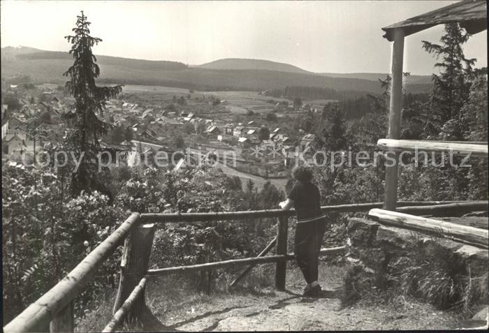 Finsterbergen Panorama Blick von der Blockhuette am Hainfelsen