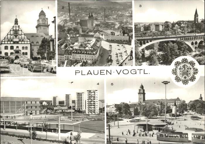 Plauen Vogtland Rathaus Altmarkt Johanniskirche Friedensbruecke Bahnhof Punkthae