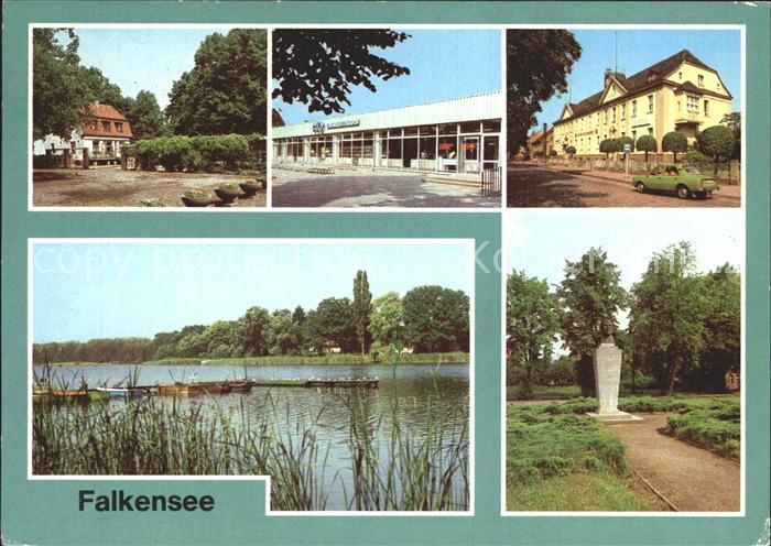 Falkensee Gaststaette Seeblick Neue Kaufhalle Strasse der Jugend See Lenindenkma