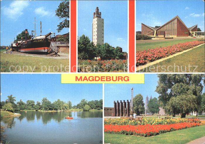 MAGDEBURG  CITY Kulturpark Rotehorn SD Wuerttemberg Museumsschiff Gaststaette Au