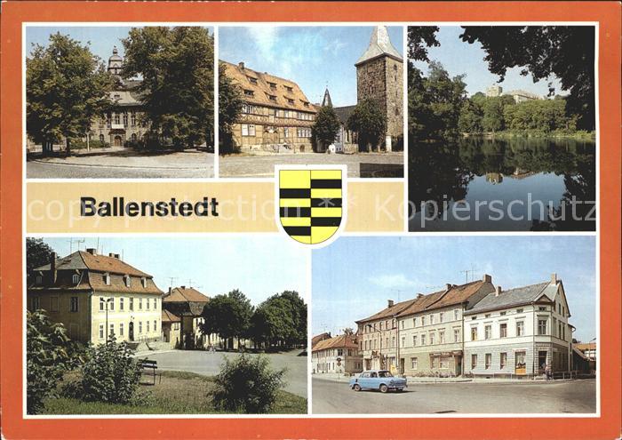Ballenstedt Rathaus Alter Markt Schlossteich Wilhelm Pieck Allee Rudolf Breitsch