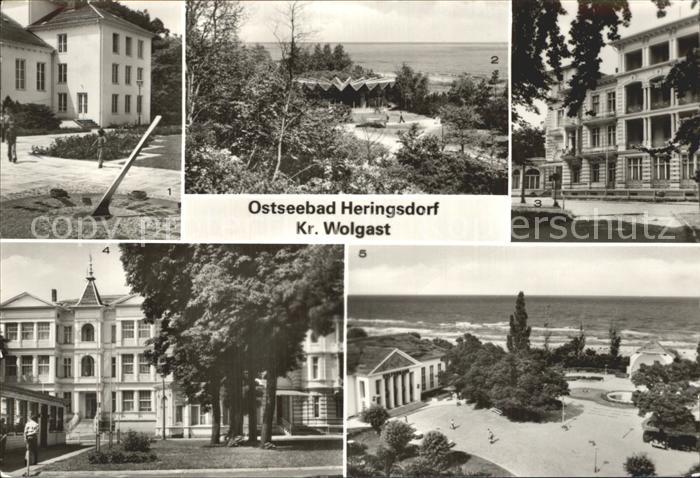 Heringsdorf Ostseebad Usedom Kurpromenade Sonnenuhr Pavillon FDGB Erholungsheim