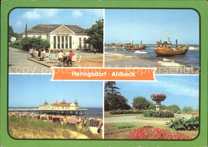 Heringsdorf Ostseebad Usedom Kulturhaus Kuranlagen Ahlbeck Strand Seebruecke