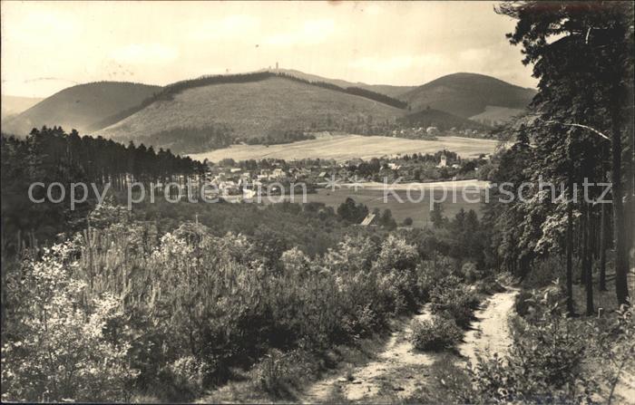 Tabarz Panorama Blick zum Inselsberg
