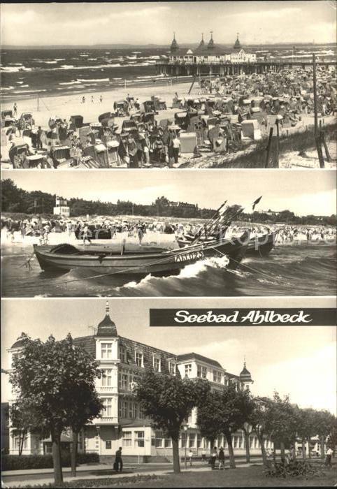 Ahlbeck Ostseebad Seebruecke Strand FDGB Erholungsheim Bernhard Goering