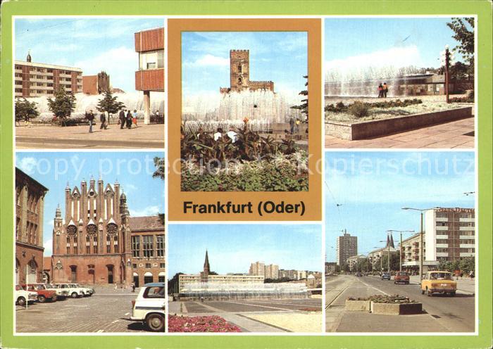 Frankfurt Oder Karl Marx Strasse Wasserspiele Rathaus Zentraler Platz