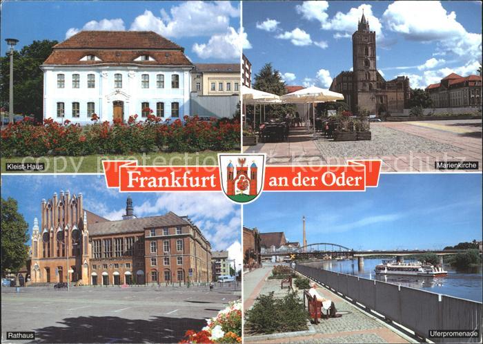Frankfurt Oder Kleisthaus Marienkirche Uferpromenade Bruecke Rathaus