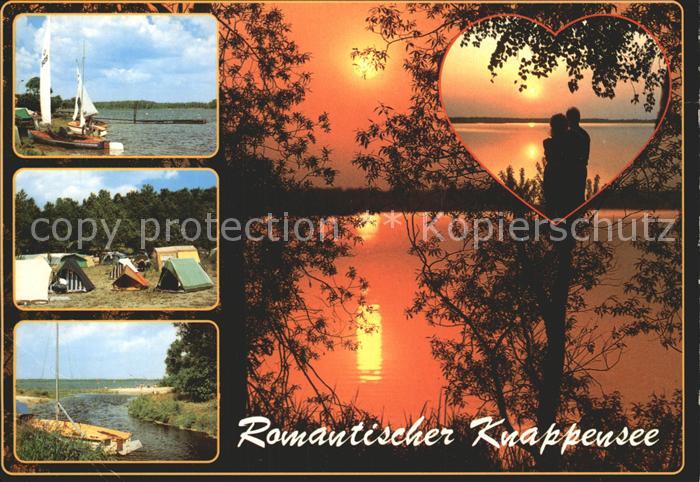 Knappensee Oberlausitz Segelboot Campingplatz Abendstimmung