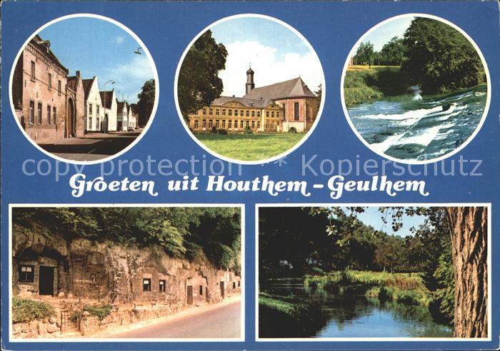 Geulhem Geulem Teilansichten Partie am Fluss Wehr Hoehlenwohnungen