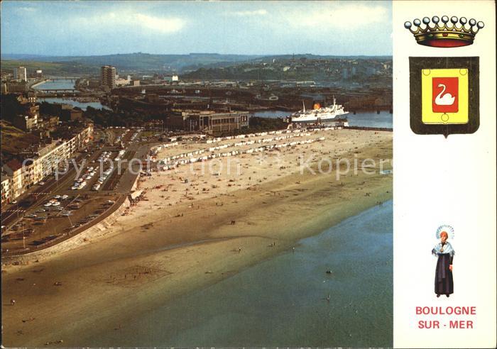 Boulogne-sur-Mer Plage Port vue aerienne Couronne