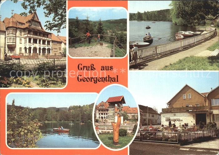 Georgenthal Hotel Deutscher Hof Schwabhaeuser Kopf Bootsanlegestelle Hammerteich