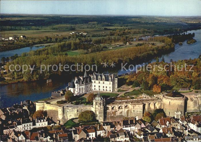 Amboise Chateau et la Loire vue aerienne Collection Couleurs et Lumiere de Franc