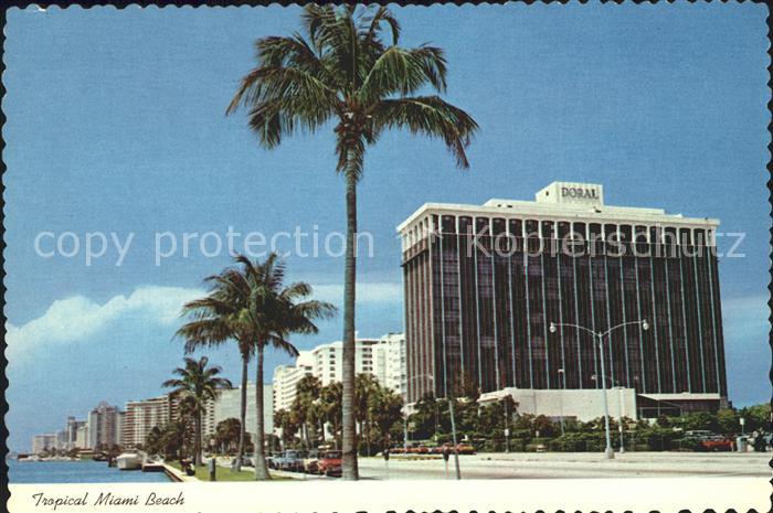 Miami Beach Tropical Miami Beach Doral Hotel Indian Creek