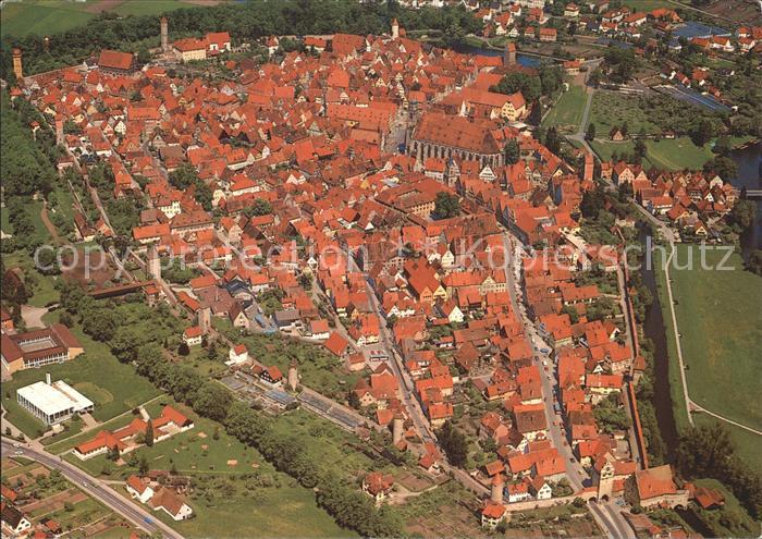 Dinkelsbuehl 1000jaehrige Stadt an der Romantischen Strasse Stadtzentrum Flieger