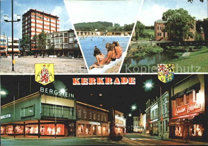 Kerkrade Platz Strassenpartie Nachtaufnahme Schwimmbad