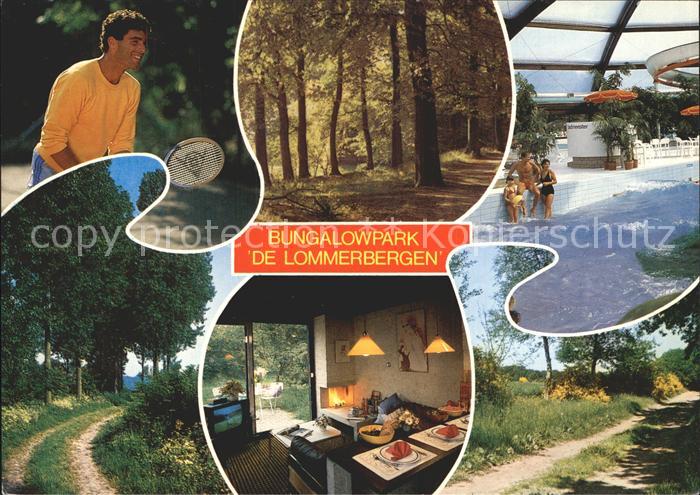 Reuver Bungalowpark De Lommerbergen Waldpartie Tennis Swimming Pool Landschaft