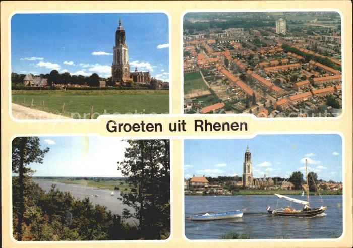 Rhenen Cuneratoren Turm Rhein Boot Fliegeraufnahme