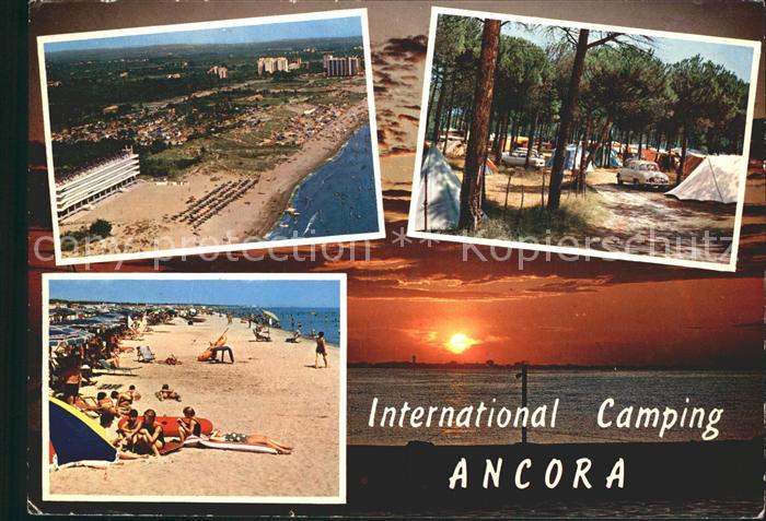 Lido Scacchi International Camping Ancora Strand Sonnenuntergang