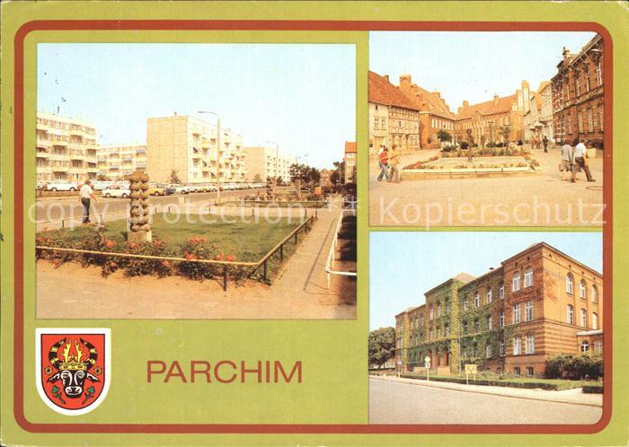 Parchim Mecklenburg-Vorpommern Weststadt Wilhelm Pieck Platz Goethe Oberschule W