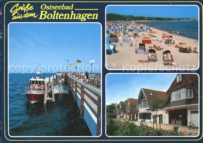 Boltenhagen Ostseebad Bootsanleger Strand Ortspartie