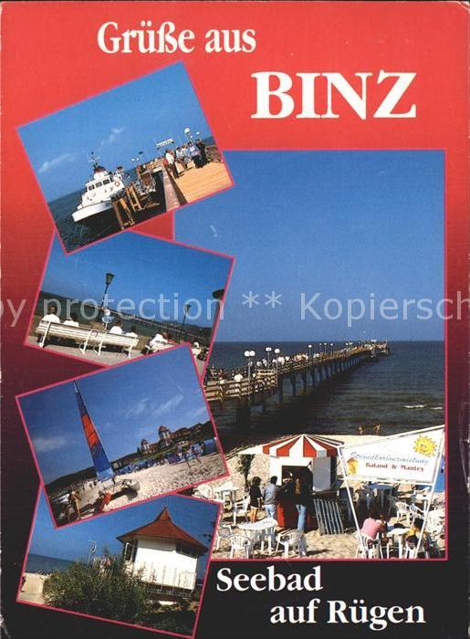Binz Ruegen Bootsanleger Seebruecke Strand