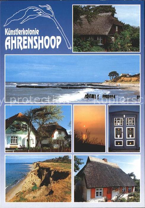 Ahrenshoop Ostseebad Kuenstlerkolonie Rohrdachhaus Strand Kueste Abendstimmung