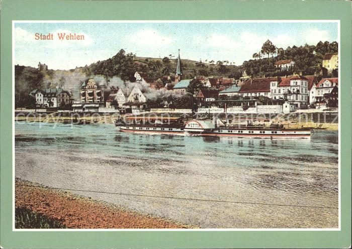 Wehlen Sachsen Raddampfer Wettin Baujahr 1894 Elbe