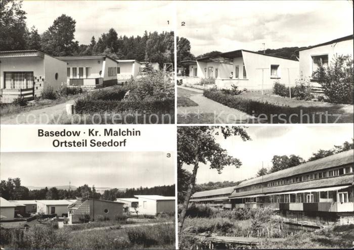 Seedorf Basedow Bungalowsiedlung Bootshaeuser am Malchiner See