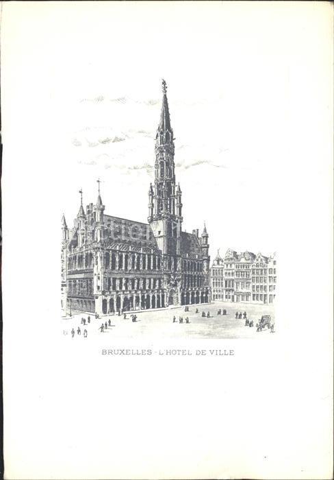Bruxelles Bruessel Hotel de Ville Rathaus Kuenstlerkarte