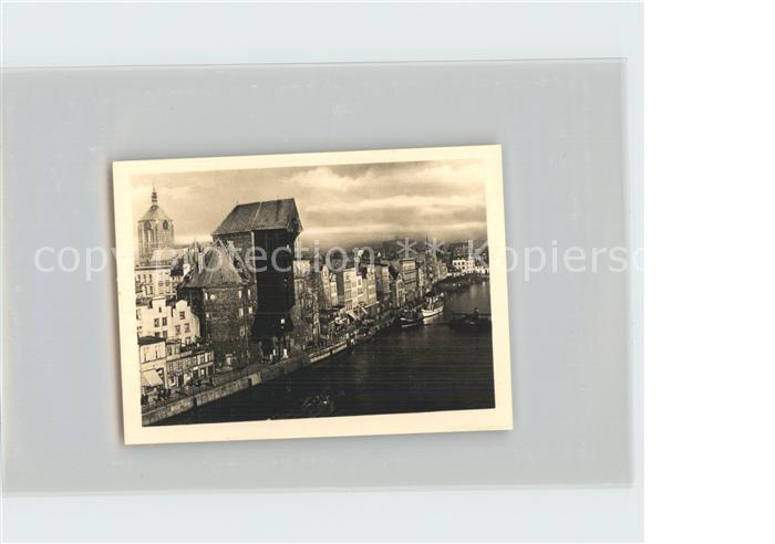 Danzig Westpreussen Haeuserfront an der Weichsel