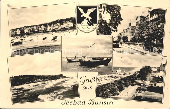 Bansin Ostseebad Strand Boote Promenade Ortspartie