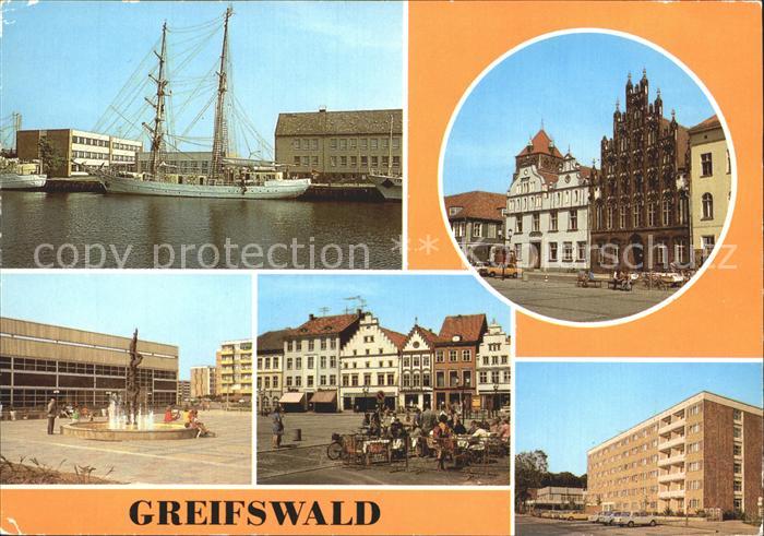 Greifswald Mecklenburg Vorpommern Segelschulschiff Wilhelm Pieck Platz der Freun