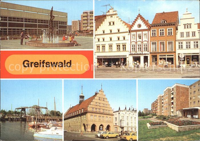Greifswald Mecklenburg Vorpommern Plastik Sporthalle Platz der Freundschaft Wiec